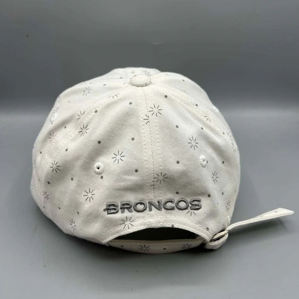 Denver Broncos Hat Women White NFL Fanatics Strap Back Cap Cotton New